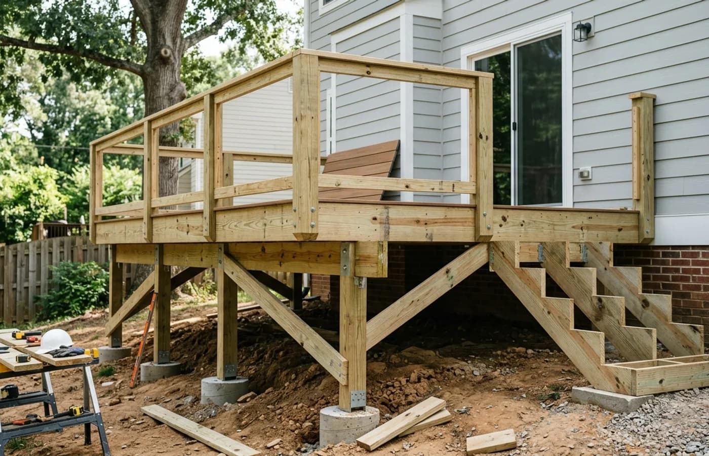 AI-generated realistic planning image for Do You Need a Permit for a Deck in Raleigh NC?