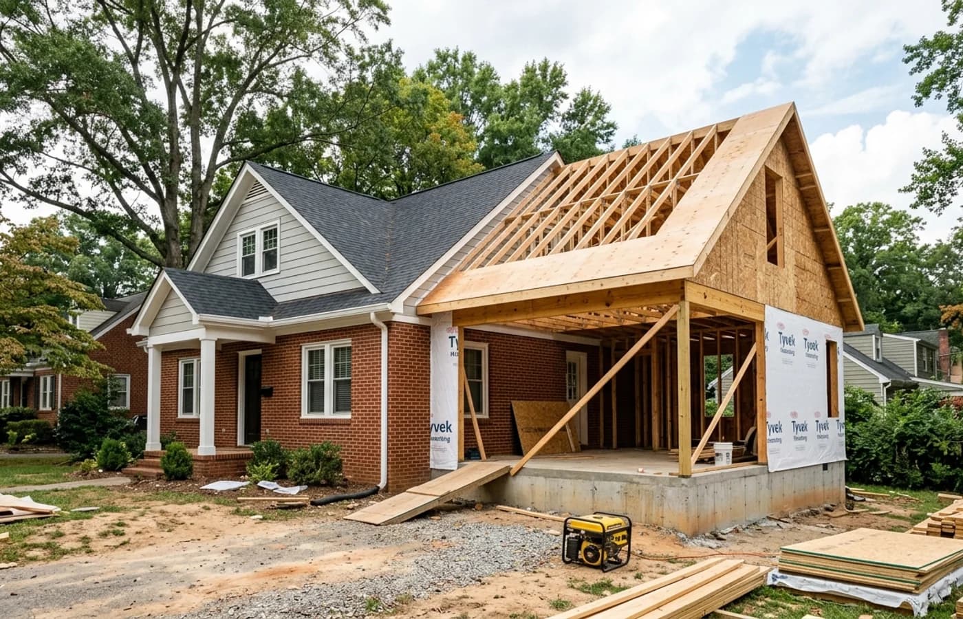 AI-generated realistic home additions project image for How Much Does a Home Addition Cost in Durham NC?
