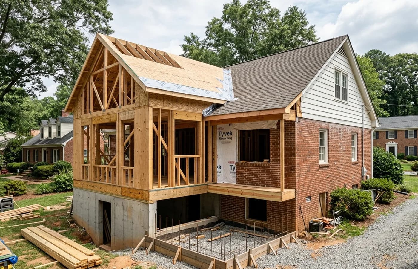 AI-generated realistic planning image for How Much Does a Home Addition Cost in Durham NC?
