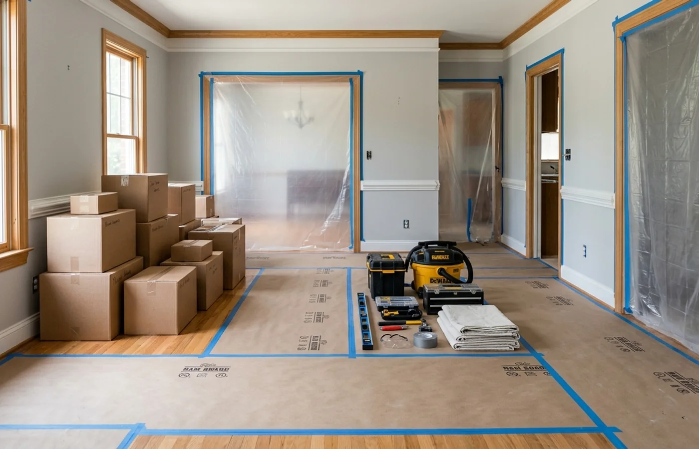 AI-generated realistic planning image for How to Prepare Your Home for Construction: A Simple Guide for Homeowners