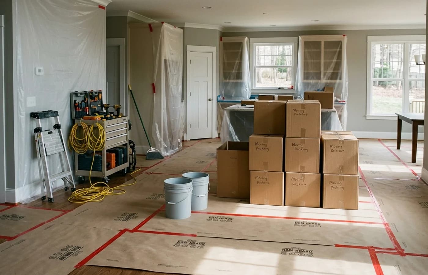 AI-generated realistic construction detail for How Do You Prepare Your Home for Construction?